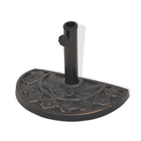 NNEVL Parasol Base Resin Half Round Bronze 9 kg