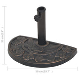 NNEVL Parasol Base Resin Half Round Bronze 9 kg