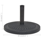 NNEVL Parasol Base Resin Round Black 14 kg