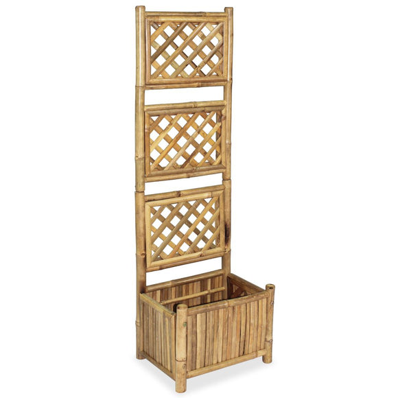 NNEVL Garden Raised Bed with Trellis Bamboo 40 cm