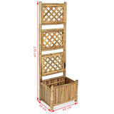 NNEVL Garden Raised Bed with Trellis Bamboo 40 cm