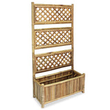 NNEVL Garden Raised Bed with Trellis Bamboo 70 cm