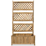 NNEVL Garden Raised Bed with Trellis Bamboo 70 cm
