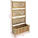 NNEVL Garden Raised Bed with Trellis Bamboo 70 cm