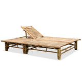 NNEVL 2-Person Sun Lounger Bamboo