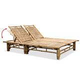 NNEVL 2-Person Sun Lounger Bamboo