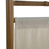 NNEVL Folding 5-Panel Room Divider Bamboo and Canvas 200 cm