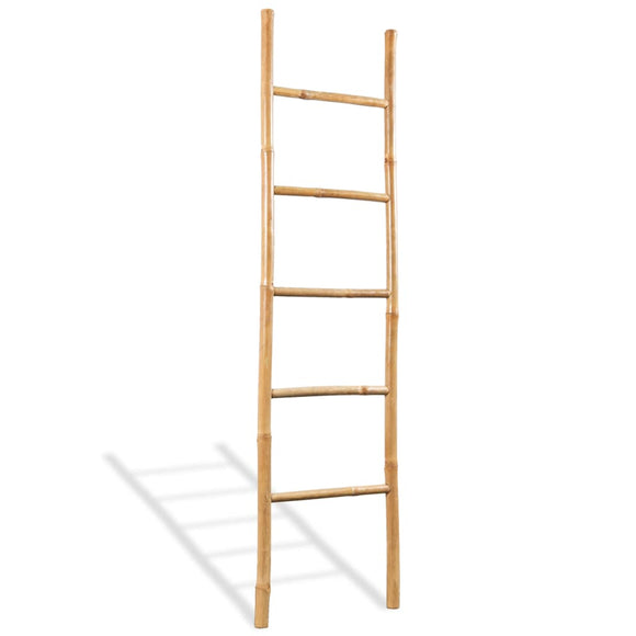 NNEVL Towel Ladder with 5 Rungs Bamboo 150 cm