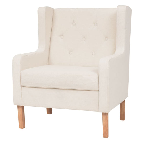 NNEVL Armchair Cream White Fabric