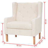 NNEVL Armchair Cream White Fabric