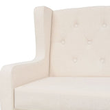 NNEVL 3-Seater Sofa Fabric Cream White