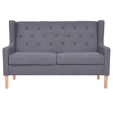 NNEVL 2-Seater Sofa Fabric Grey