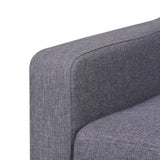 NNEVL 3-Seater Sofa Fabric Grey