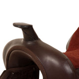 NNEVL Western Saddle, Headstall&Breast Collar Real Leather 15" Brown