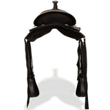 NNEVL Western Saddle, Headstall&Breast Collar Real Leather 17" Black