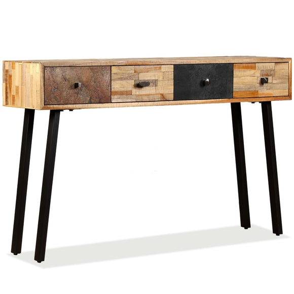 NNEVL Console Table 120x30x76 cm Solid Reclaimed Teak