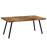 NNEVL Dining Table Reclaimed Teak and Steel 180x90x76 cm