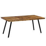 NNEVL Dining Table Reclaimed Teak and Steel 180x90x76 cm