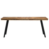 NNEVL Dining Table Reclaimed Teak and Steel 180x90x76 cm