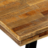 NNEVL Dining Table Reclaimed Teak and Steel 180x90x76 cm