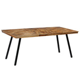 NNEVL Dining Table Reclaimed Teak and Steel 180x90x76 cm