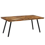 NNEVL Dining Table Reclaimed Teak and Steel 180x90x76 cm