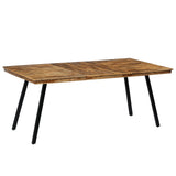 NNEVL Dining Table Reclaimed Teak and Steel 180x90x76 cm