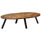 NNEVL Coffee Table Solid Reclaimed Teak Oval 120x60x30 cm