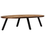 NNEVL Coffee Table Solid Reclaimed Teak Oval 120x60x30 cm