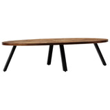 NNEVL Coffee Table Solid Reclaimed Teak Oval 120x60x30 cm