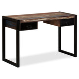 NNEVL Desk with 2 Drawers Solid Reclaimed Wood 120x50x76 cm