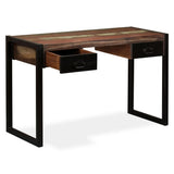 NNEVL Desk with 2 Drawers Solid Reclaimed Wood 120x50x76 cm