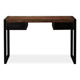 NNEVL Desk with 2 Drawers Solid Reclaimed Wood 120x50x76 cm