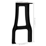 NNEVL Bench Legs 2 pcs A-Frame Cast Iron