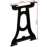NNEVL Dining Table Legs 2 pcs Y-Frame Cast Iron