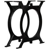 NNEVL Dining Table Legs 2 pcs O-Frame Cast Iron