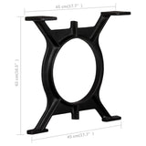 NNEVL Coffee Table Legs 2 pcs O-Frame Cast Iron