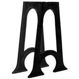 NNEVL Dining Table Legs 2 pcs with Arched Base A-Frame Cast Iron