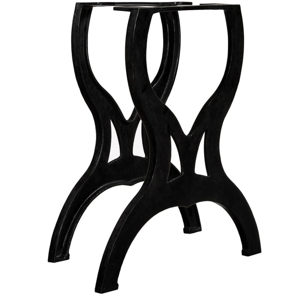 NNEVL Dining Table Legs 2 pcs X-Frame Cast Iron