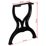 NNEVL Bench Legs 2 pcs X-Frame Cast Iron