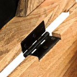 NNEVL Storage Bench Genuine Leather and Solid Mango Wood 80x44x44 cm