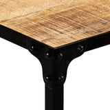 NNEVL Dining Table Solid Mango Wood and Steel 120x60x76 cm