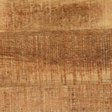 NNEVL Dining Table Solid Mango Wood and Steel 120x60x76 cm