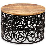 NNEVL Coffee Table Solid Mango Wood 60x40 cm
