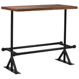 NNEVL Bar Table Solid Reclaimed Wood Dark Brown 120x60x107 cm