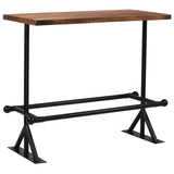 NNEVL Bar Table Solid Reclaimed Wood Dark Brown 120x60x107 cm