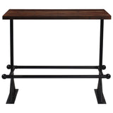 NNEVL Bar Table Solid Reclaimed Wood Dark Brown 120x60x107 cm