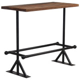 NNEVL Bar Table Solid Reclaimed Wood Dark Brown 120x60x107 cm