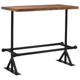 NNEVL Bar Table Solid Reclaimed Wood Dark Brown 120x60x107 cm