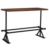 NNEVL Bar Table Solid Reclaimed Wood Dark Brown 150x70x107 cm